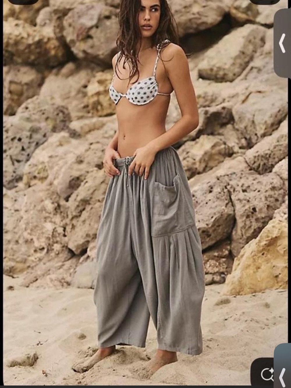 Free people Quinn Pants in Gray